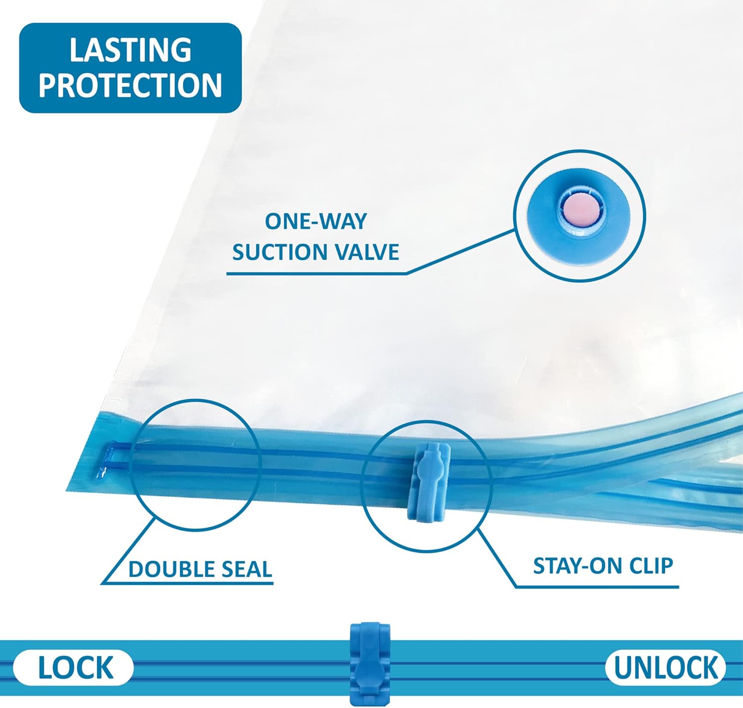 11 Pack Space Saver Vacuum Storage Bags for Clothing Travel, （2Extra large/3Large/3 Medium/3 Small）Vacuum Seal Compression Bags for Clothes, Packing, Luggage, Blankets, Comforters and Pillows, Hand Pump Included