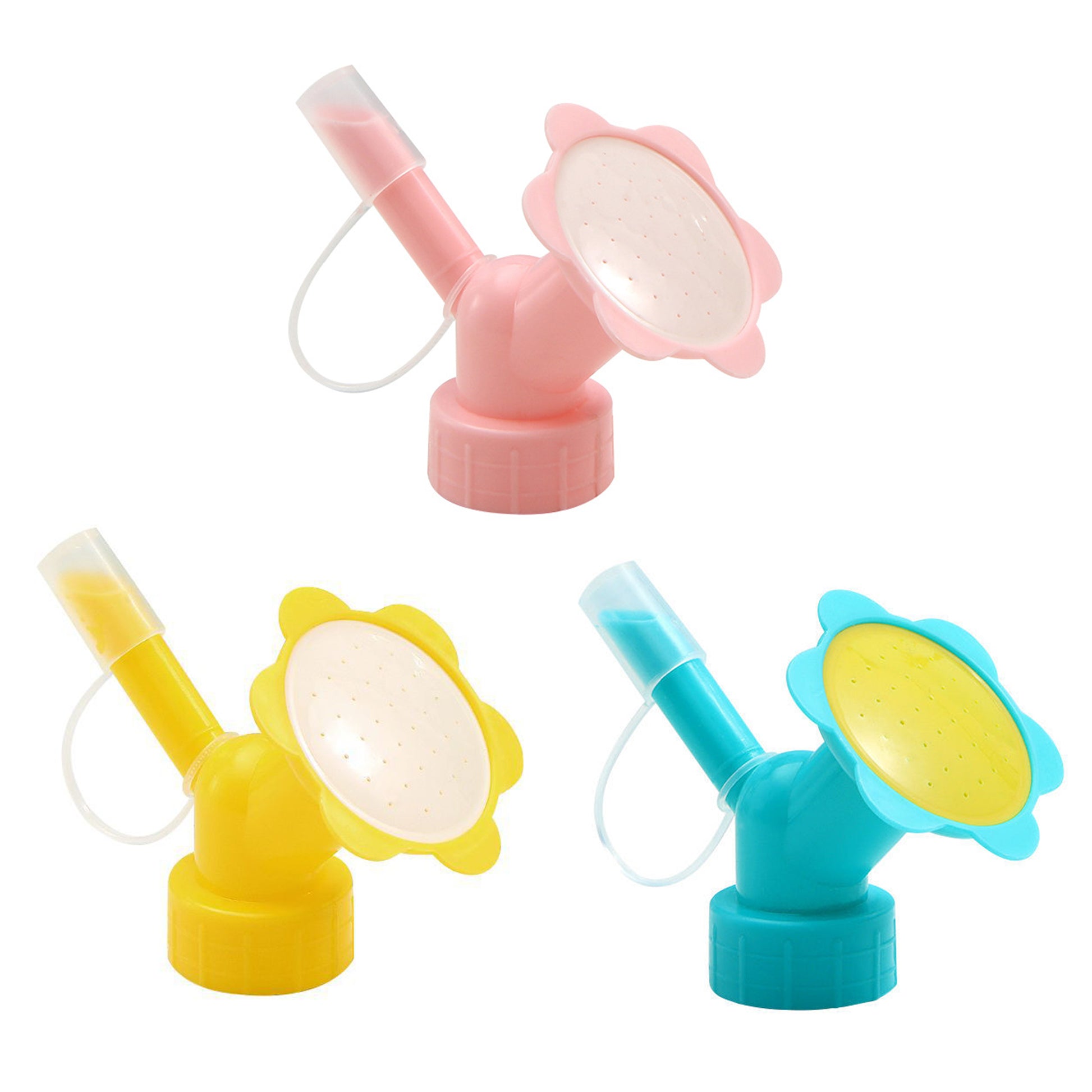 3 Counts Double Head Bottle Cap Sprinkler,Small Bottle Cap Sprinkler for Indoor Plant Bonsai, Garden Bonsai Watering Tool, Random Color