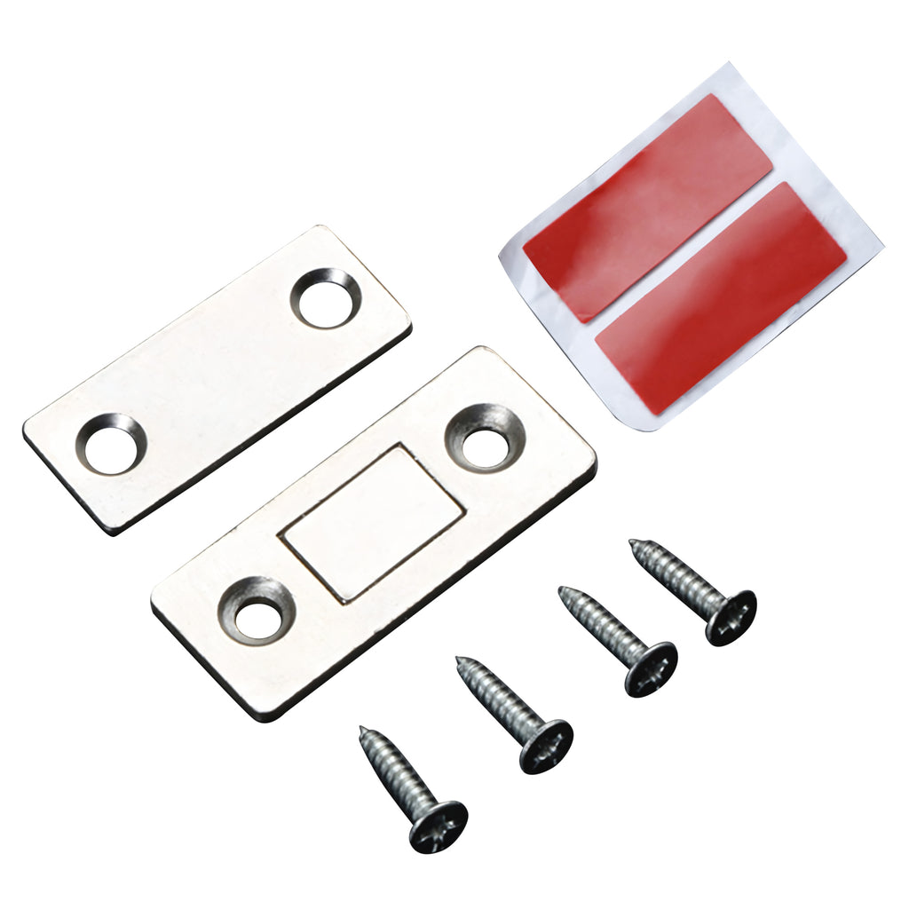 16 Counts Cabinet Magnetic Catch without Punching, silver metallic look for durability