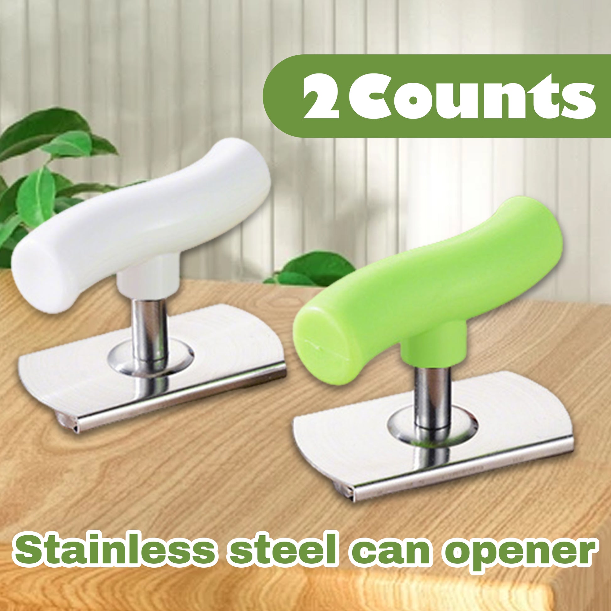 2 Counts Adjustable Jar Opener, A Helper for Tightly Sealed Containers, Reduce Strain on Hands and Wrists, White & Green