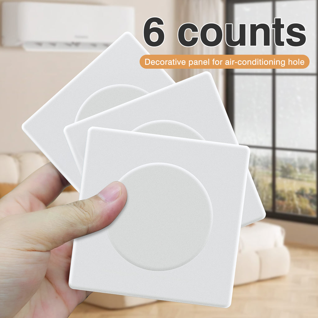 6 Counts Wall Split Flange Covers, Conceal Pipe Holes Neatly, Self-Adhesive for Easy Installation