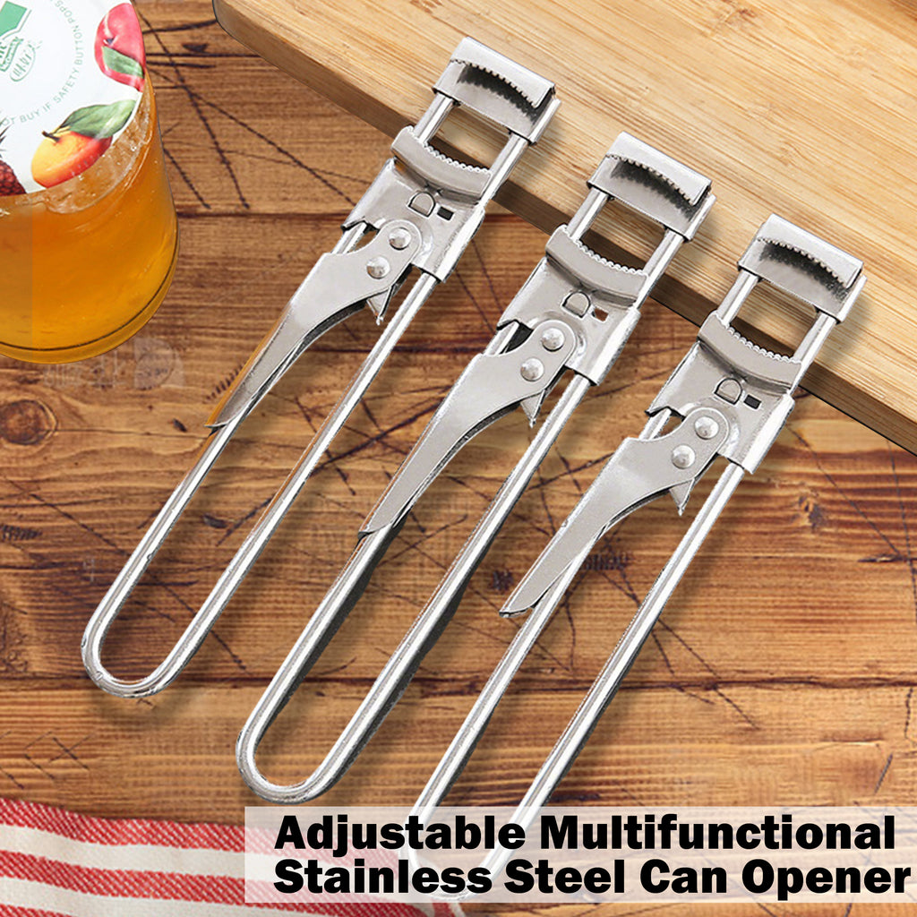 1 count Jar Opener for Weak Hands , Stainless Steel Material , Adjustable Grip Design , Effortless Lid Removal,Kitchen Essential,sliver