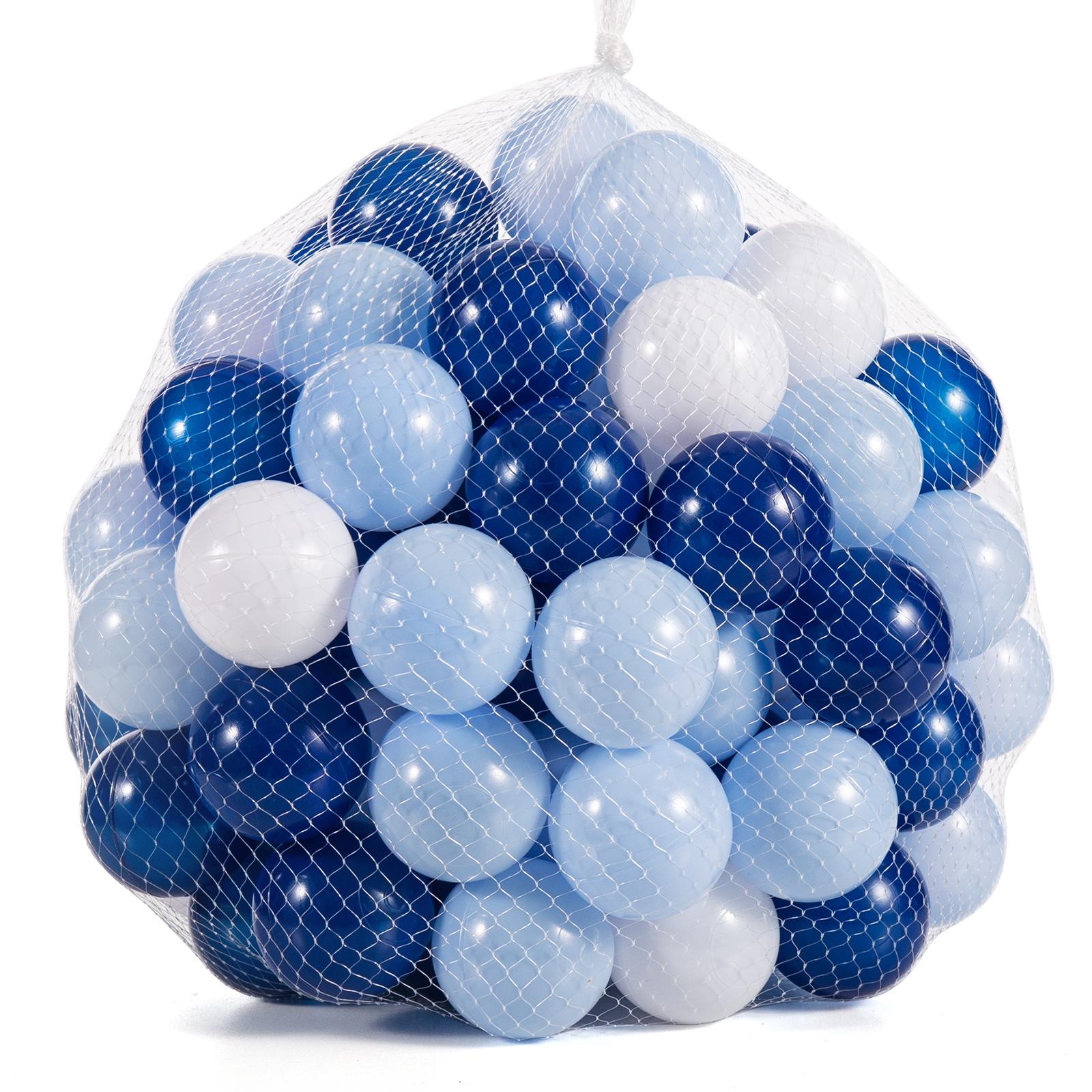 100 Counts Phthalate & BPA Free Plastic Balls - Assorted Colors for Kids' Ball Pit, with Mesh Storage Bag for Playtime Anywhere