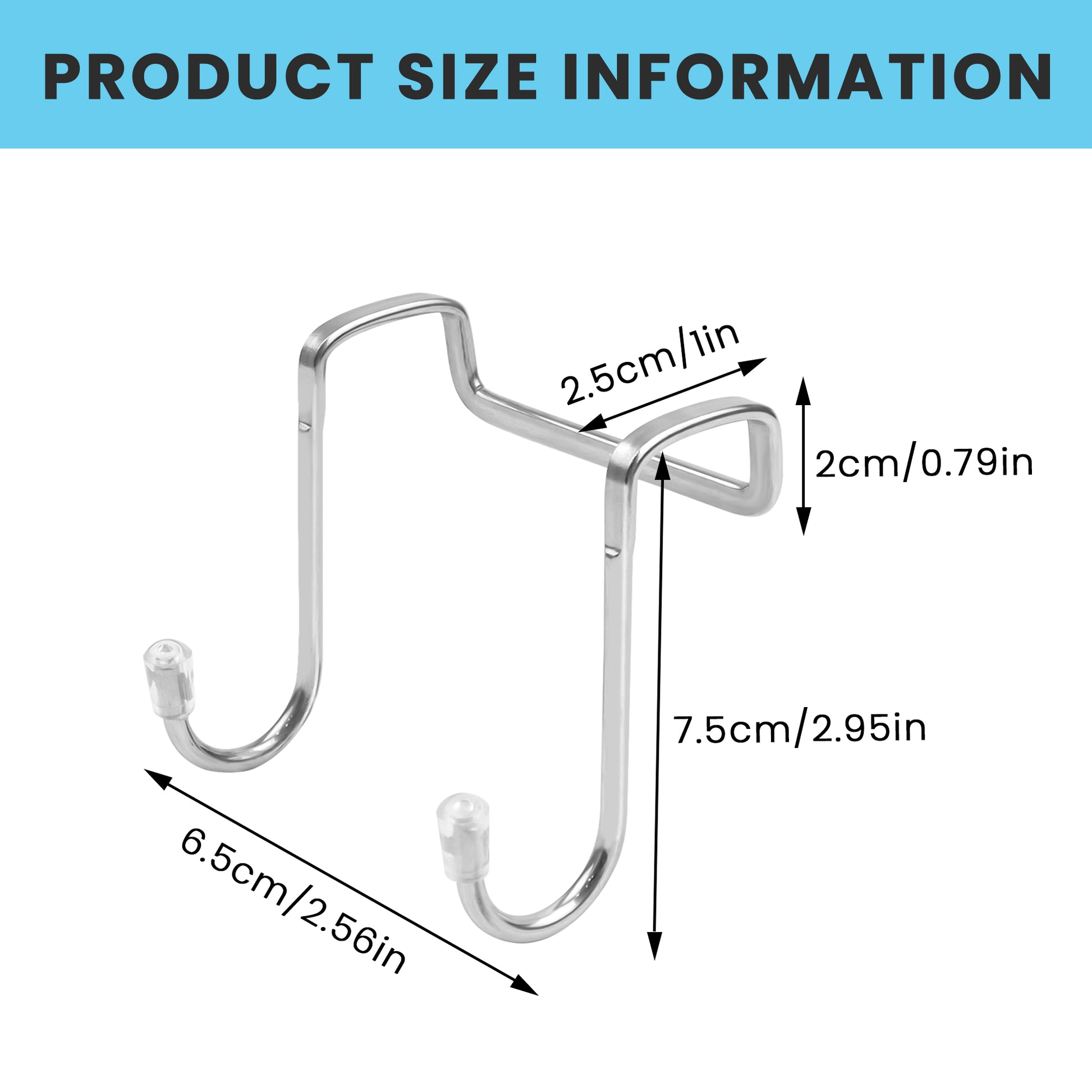 2 Counts Heavy Duty Dual-Purpose Over The Door Hooks Organizer for Towels, Clothes, Hats & Bags, with double hooks for extra hanging space, fits Bathroom, Bedroom