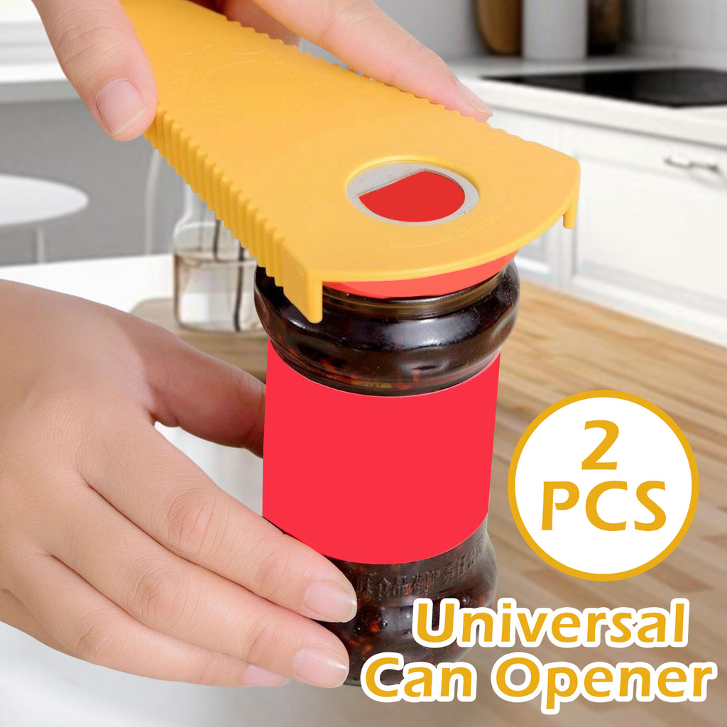 2 Counts Jar and Bottle Opener, Yellow Multifunctional Can Lid Pad for Weak Hands