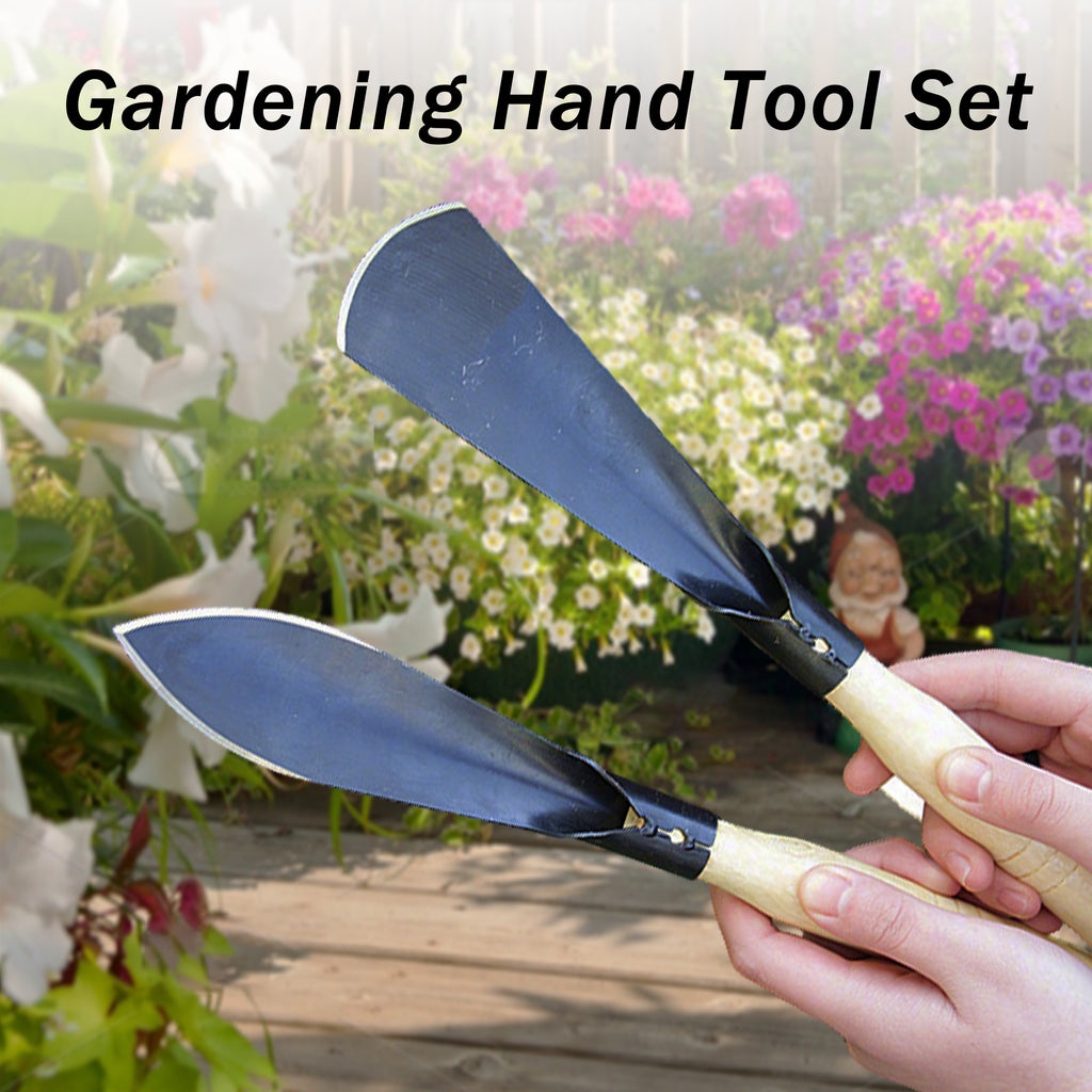 2 Counts Garden Shovel, Garden Pointed with Pointed Tip and Flat Tip, Wooden Handle for Reducing Hand Fatigue, Used for Digging Weeding