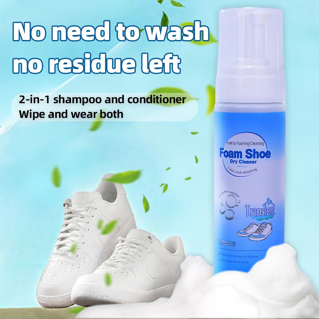 Shoe Cleaner, 6.76 oz Sneaker Cleaner Foam for Removing Stains and Dirt, Shoe Cleaning Solution for White Shoes, Ideal for Footwear, Safe for Leather, Suede, Nubuck, Cotton, Knits