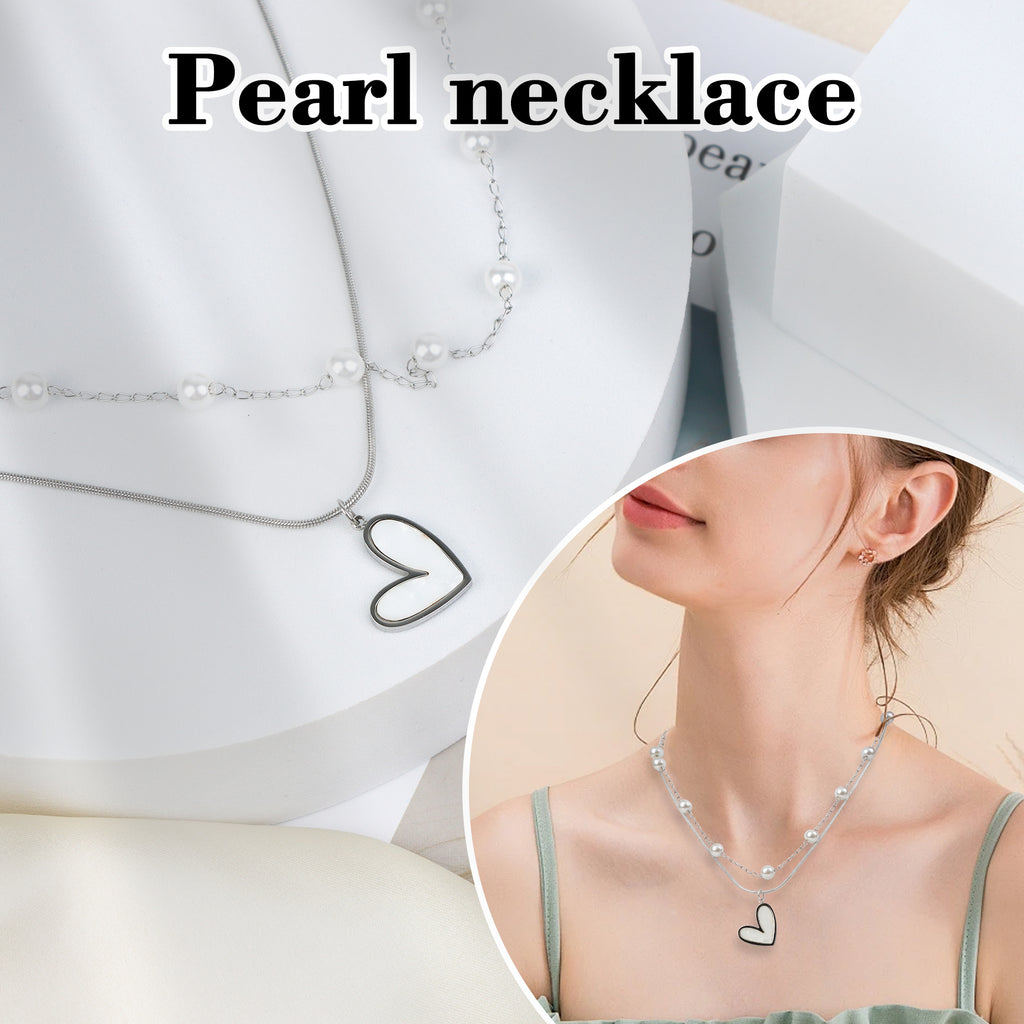 1 Count Silver-Toned Beaded Chain Necklace Pendant, Delicate Beaded Chain with Special Accents - For Casual and Formal Occasions