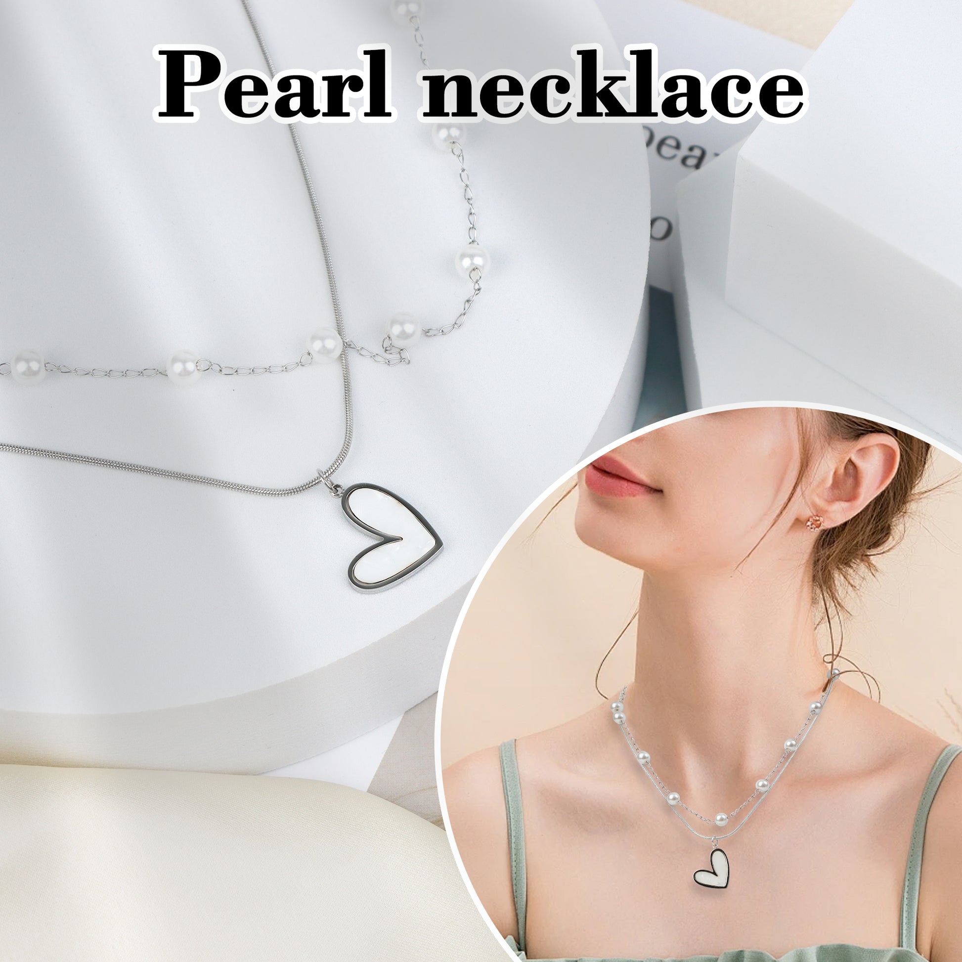 1 Count Silver-Toned Beaded Chain Necklace Pendant, Delicate Beaded Chain with Special Accents - For Casual and Formal Occasions