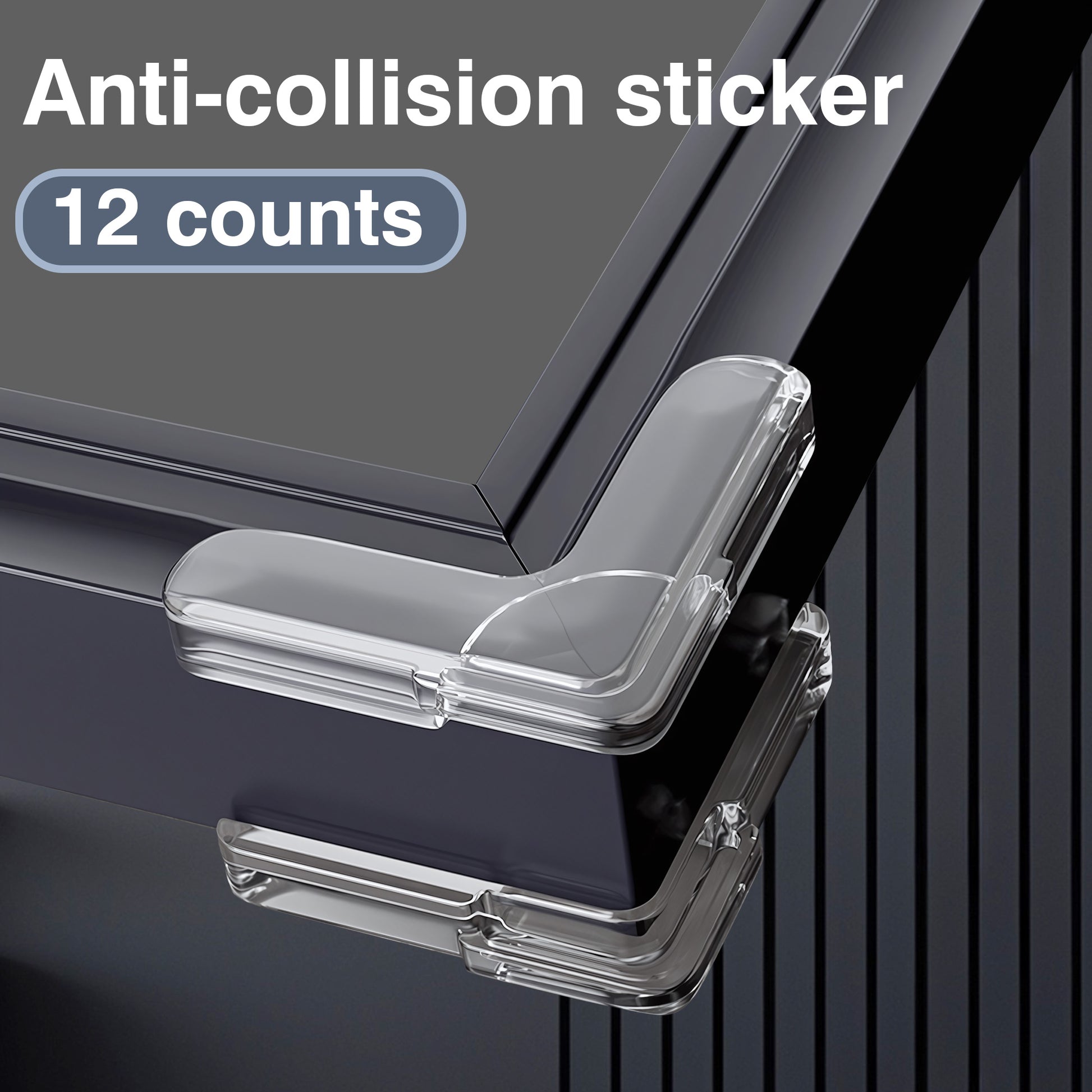12 Counts Safety Corner Protectors Guards, Easy Install on Glass Wood and Tile, Transparent