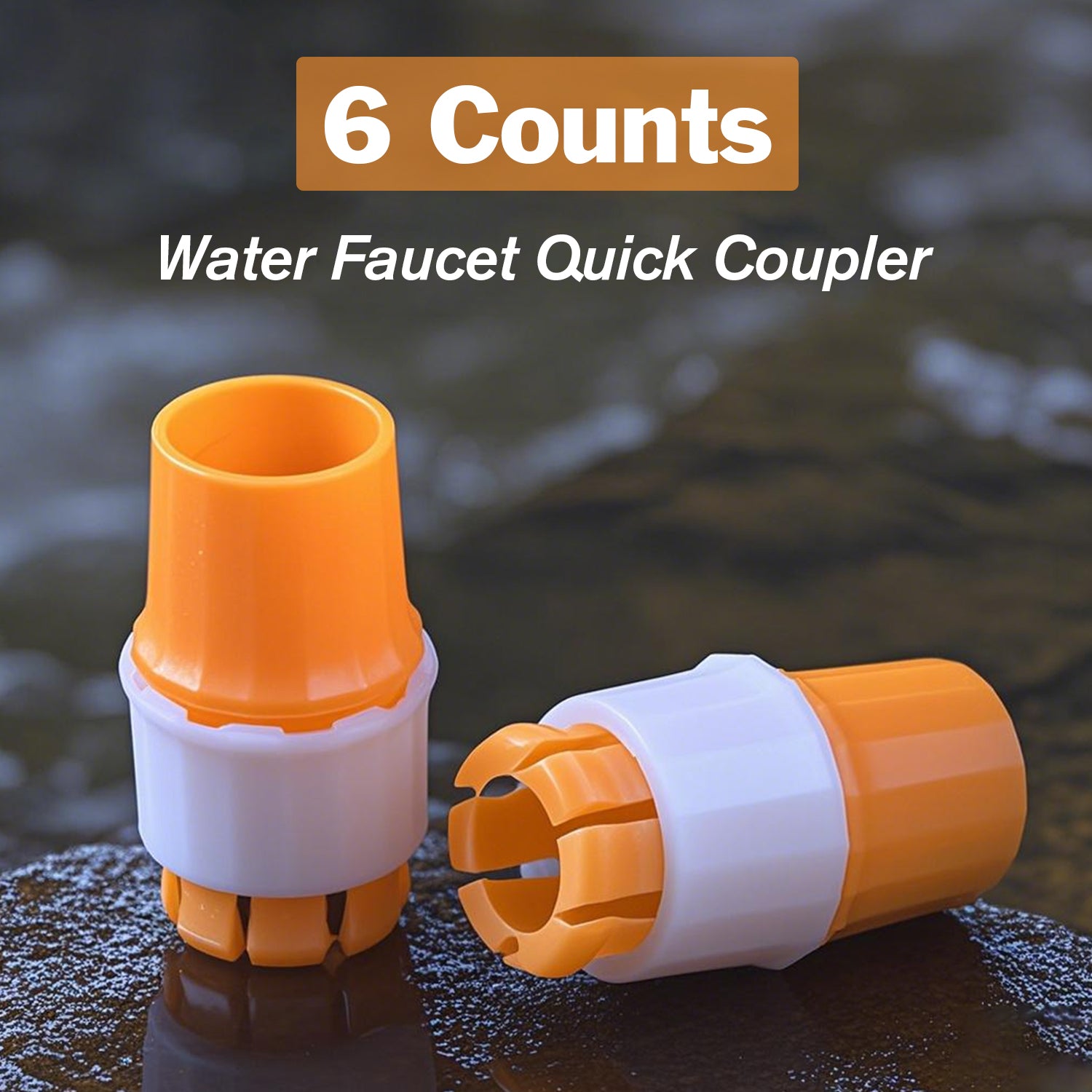 6 Counts Universal Tap Water Connector, Versatile Tool for Water Transfer Needs, Practical for Household and Garden Applications, Simple Removal and Installation Process