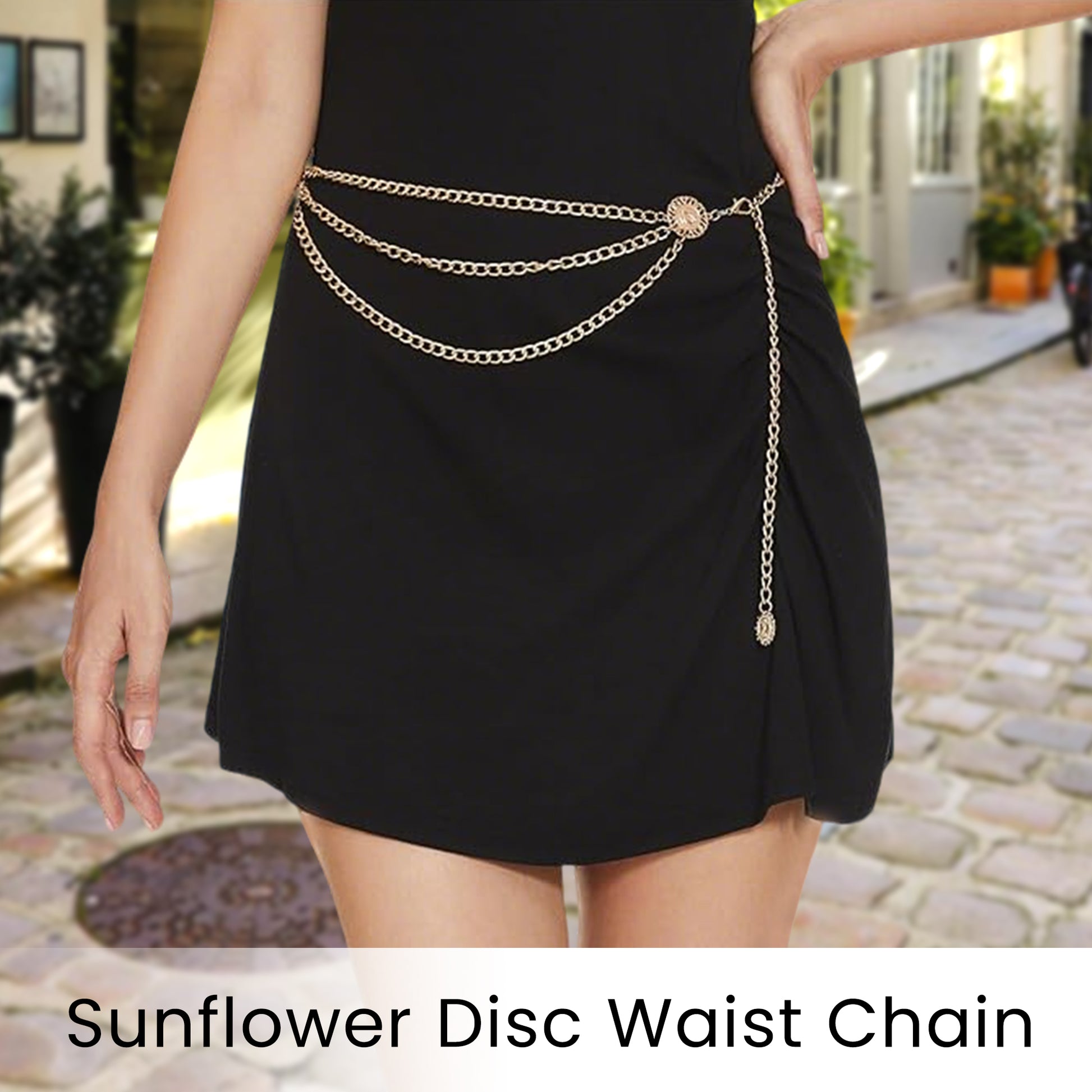 1 Count Metal Chain Belt Women - Versatile Body Jewelry for Dresses, Jeans & Festival Outfits