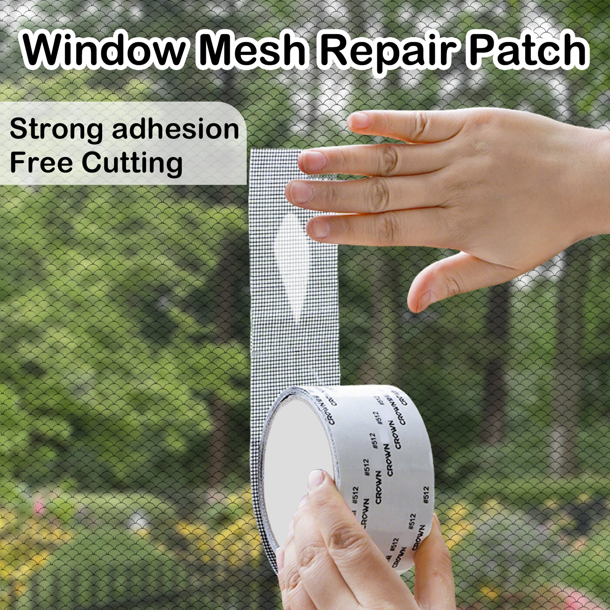 1 count Super Adhesive Screen Repair Tape , Long-Lasting Adhesion ,Easy Cut-to-Size Application , Mesh Screen Restoration , Door & Window Repair,gray