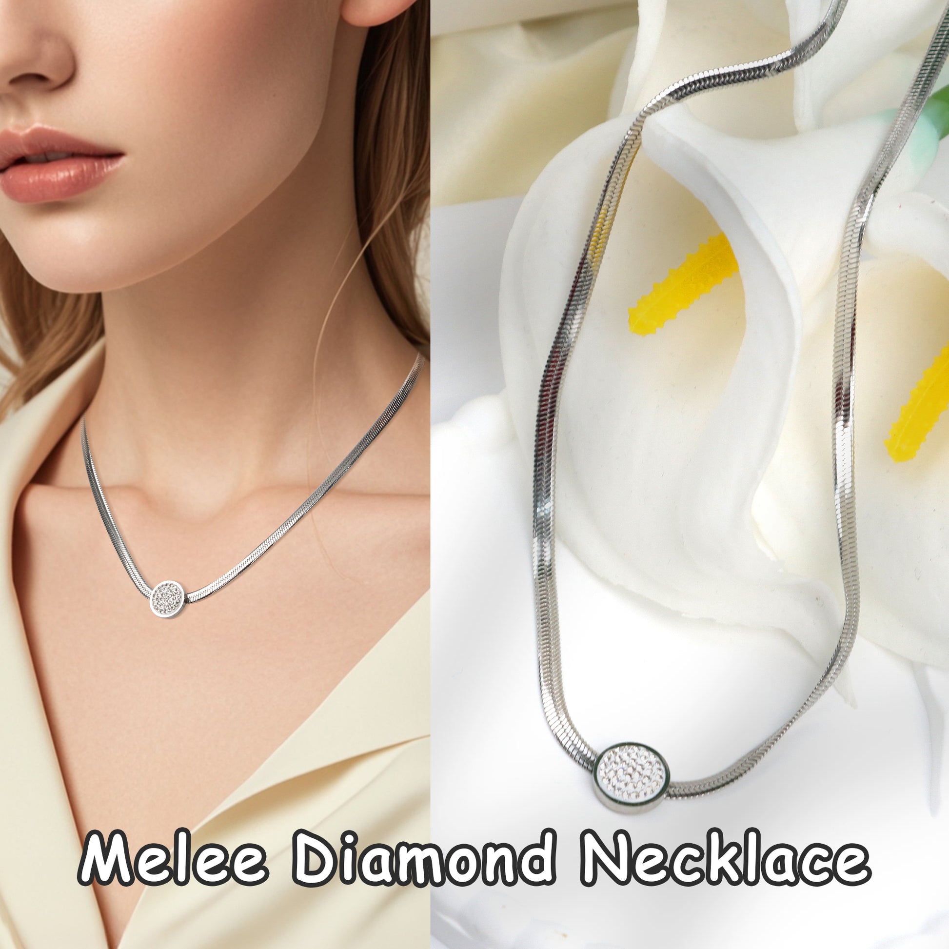 1 Count Silver Cord Necklace with Sparkling Circular Pendant, suitable for layering or wearing alone, transitioning seamlessly from day to night for dates, parties or everyday looks