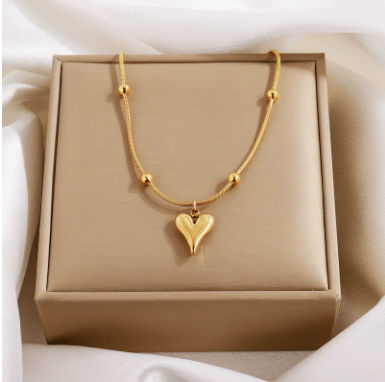 Cute Dainty Love Pendant Necklaces Women Trendy Heart Choker Jewelry Gifts for Women Wife Wife Girlfriend Mom