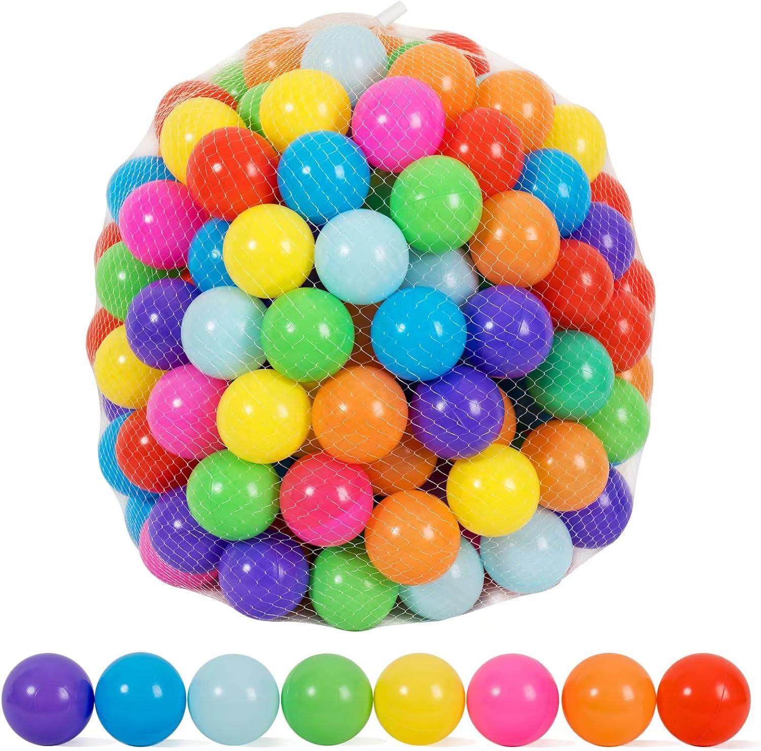 Ball Pit Balls 100/200 Count, 8 Bright Colors 2.2 Inch Balls for Ball Pit