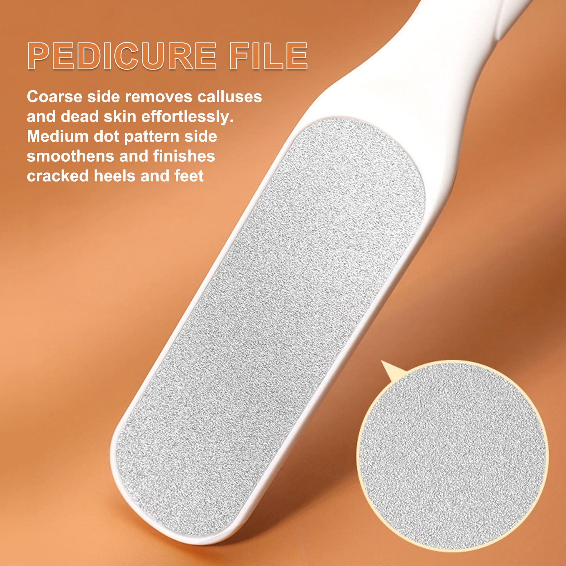 2 Counts Pedicure Foot Rasp File Remover Tool, Double-Sided Stainless Steel  Pedicure Scrubber Rasp for Dead Skin Removal callus Remover  with Comfortable Handle