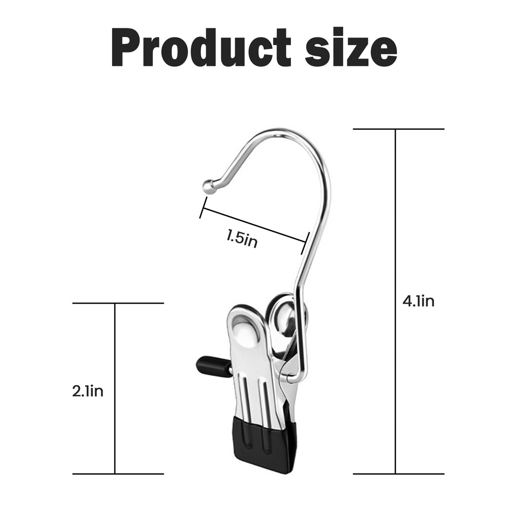 16 Counts Boot Hangers for Closet, Premium Anti-Rust Metal Hanging Hook Clips,Multi Function Clothes Hooks for Home, Travel, Pants, Socks, Handbags