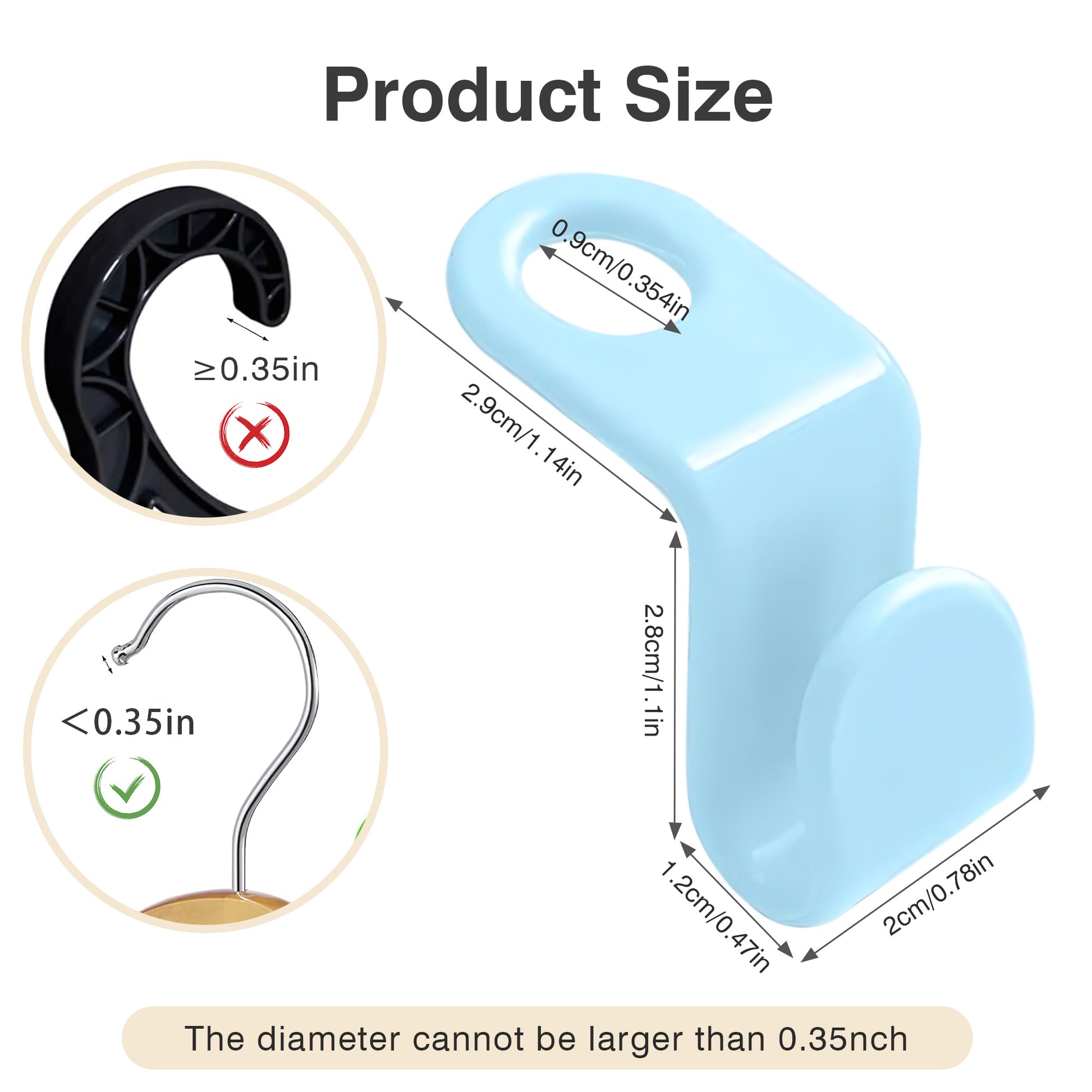20 Counts Hanger Connector Hooks, Keep Clothes Neat and Visible in Limited Space, Random Colors