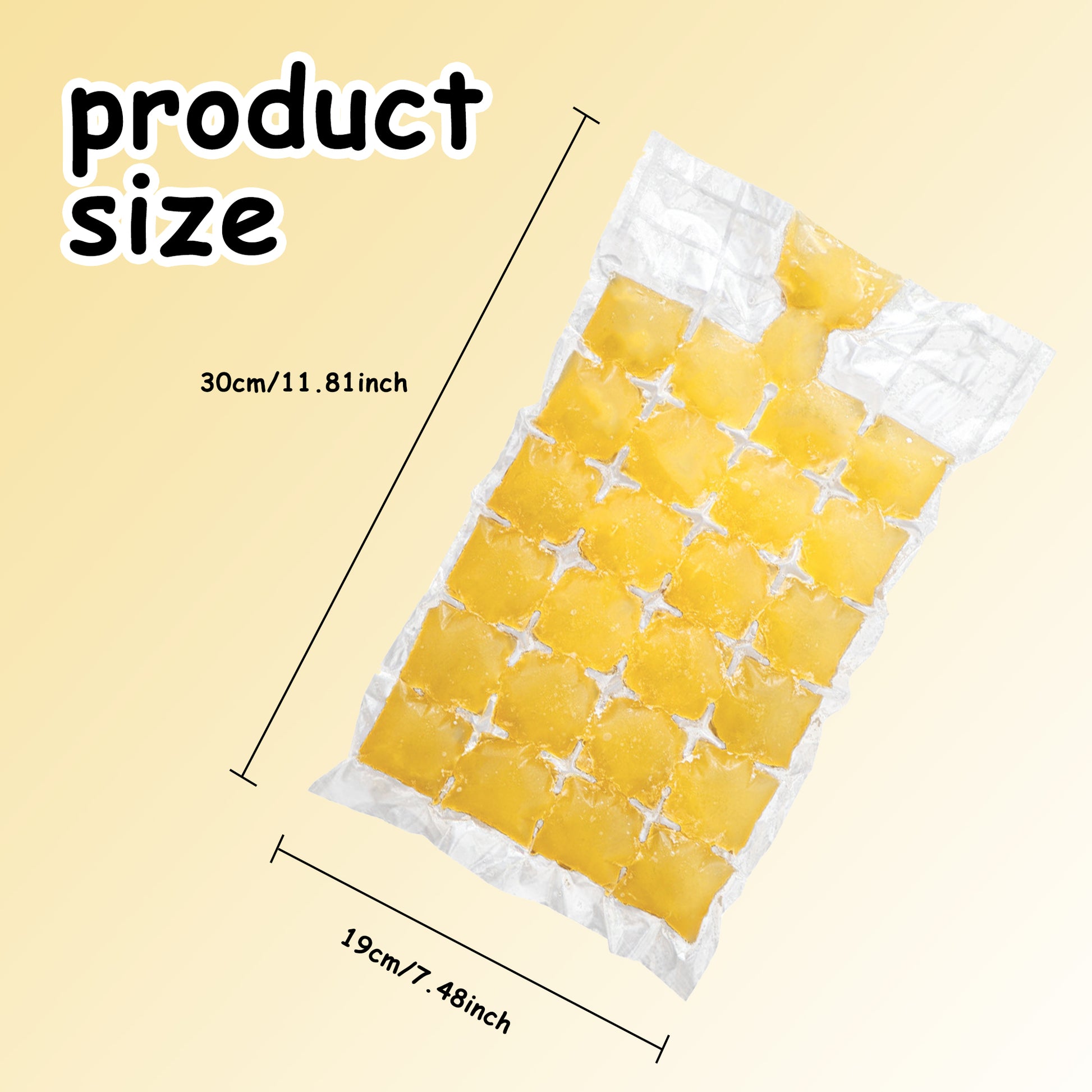 50 Counts Disposable Ice Cube Bags，24 Cubes Per Bag，Compact Freezer Storage，transparent color