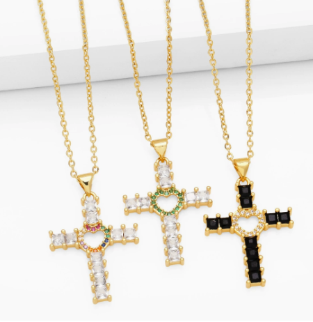 Cross  Pendant Necklace for Women Fashion Trendy Cross Chain for Women Men Grils Dainty Jewelry for Party Daily Clothing Decro Tendy All-match
