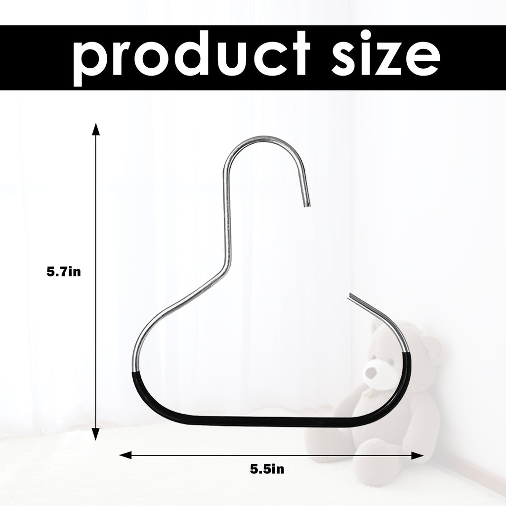 6 Counts Hat Organizer , Stainless Steel Construction,No Installation Required , Space-Saving Design，black