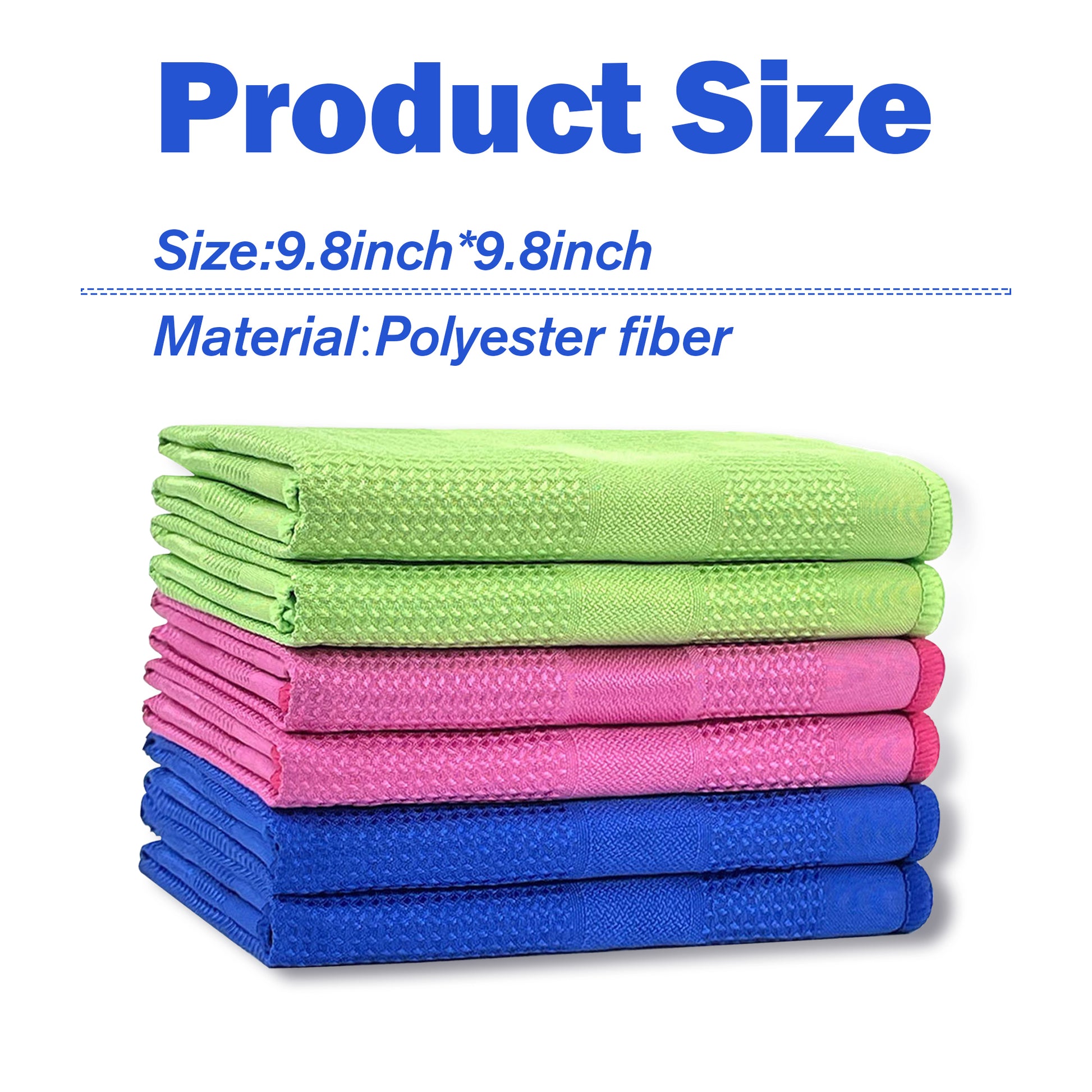 10 Counts Kitchen Tea Towels with Pure Cotton, Absorbent Quick Drying , Ultra Soft Cleaning Towel , Random Color , Dishwashing Cloth Set