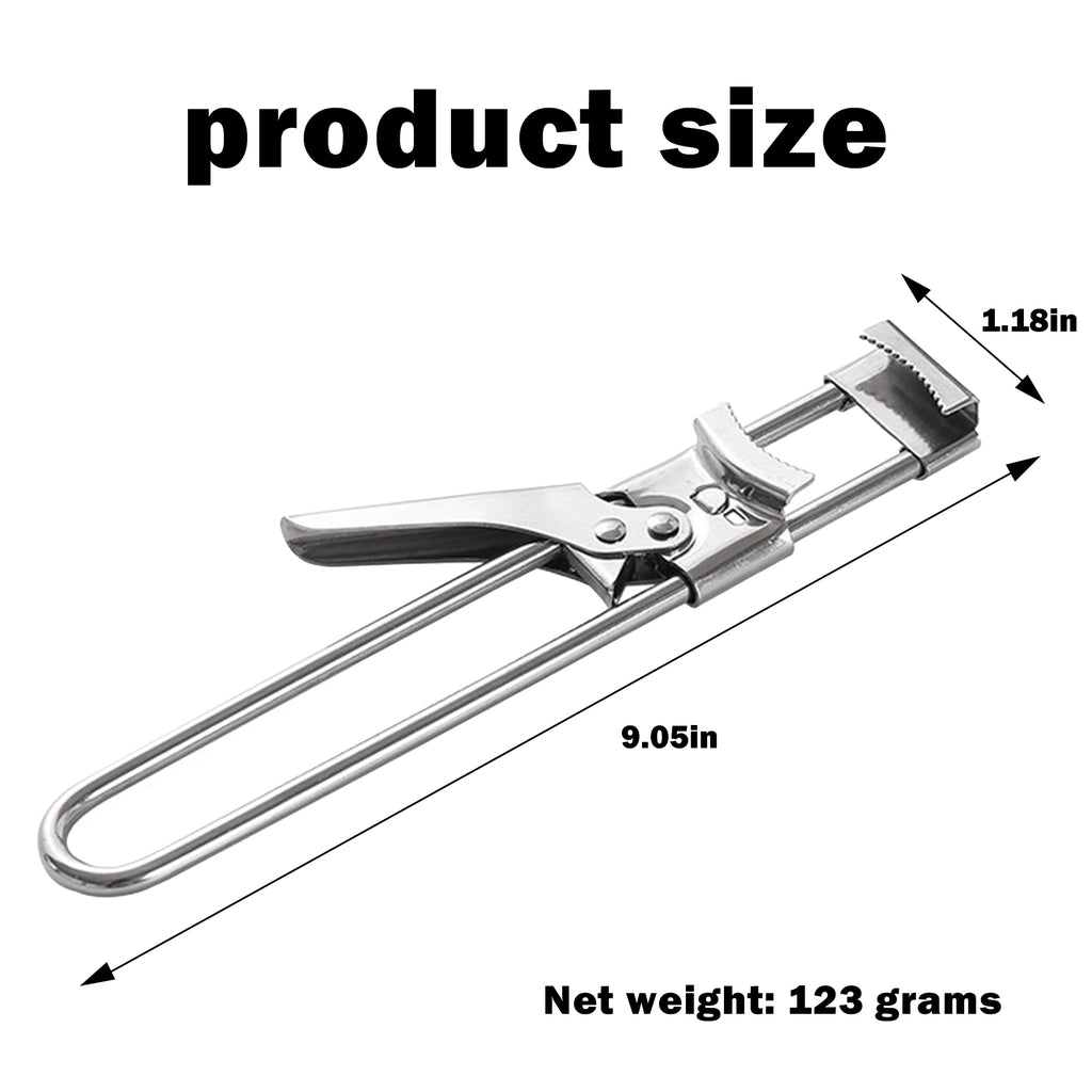 1 count Jar Opener for Weak Hands , Stainless Steel Material , Adjustable Grip Design , Effortless Lid Removal,Kitchen Essential,sliver