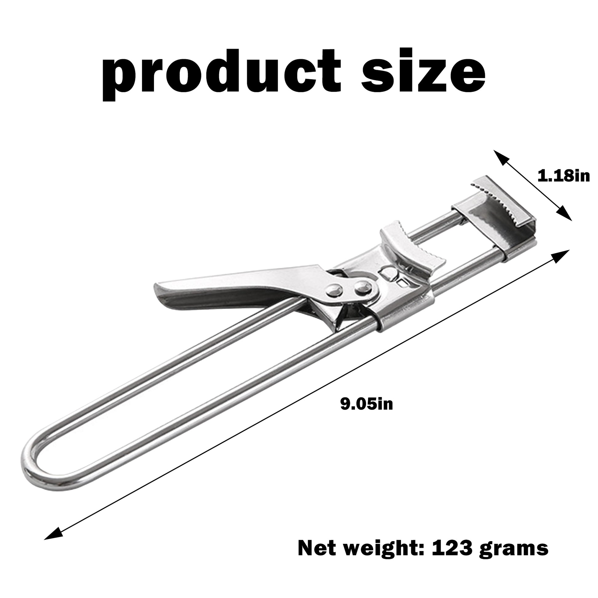 1 count Jar Opener for Weak Hands , Stainless Steel Material , Adjustable Grip Design , Effortless Lid Removal,Kitchen Essential,sliver