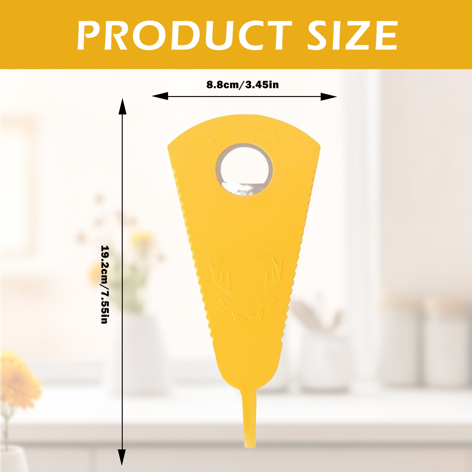 2 Counts Jar and Bottle Opener, Yellow Multifunctional Can Lid Pad for Weak Hands