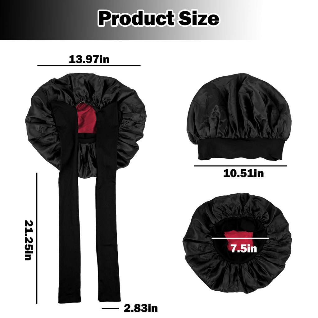 1 Count Satin Bonnet Silk Bonnet for Women ，Satin Lined Cap, Skincare And Housework