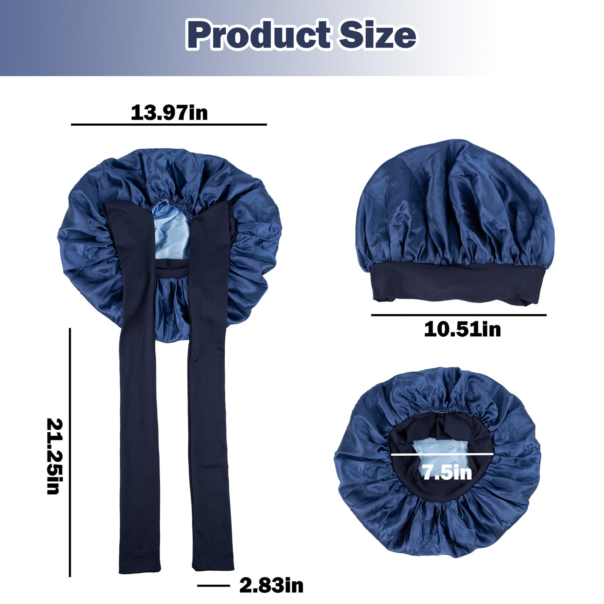 1 Count Satin Bonnet Silk Bonnet for Women ，Satin Lined Cap, Skincare And Housework