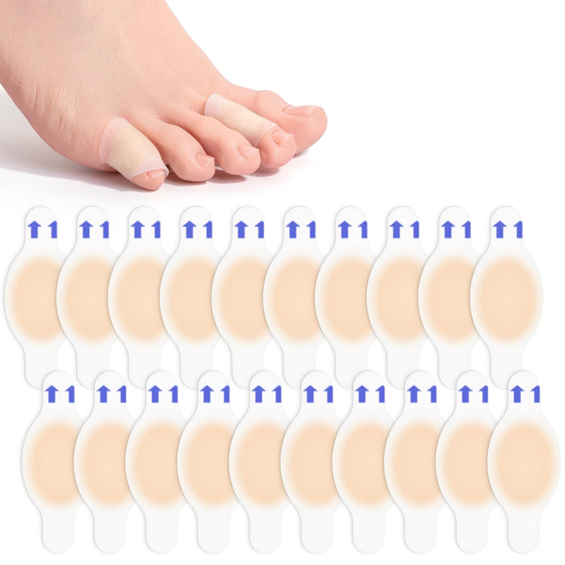 20 Counts Gel Blister Bandages for Feet, reduces friction, eases pressure