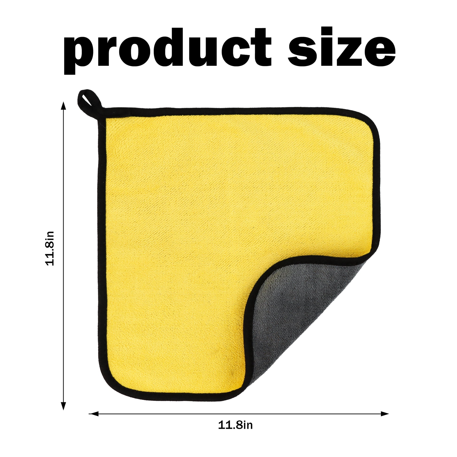 10 Counts Ultrasoft Cleaning Towels, Dual-Sided Thicked Microfiber Cleaning Towel for Cars, Scratch-free and Quick Drying Cleaning Cloth, Grey-Random Color