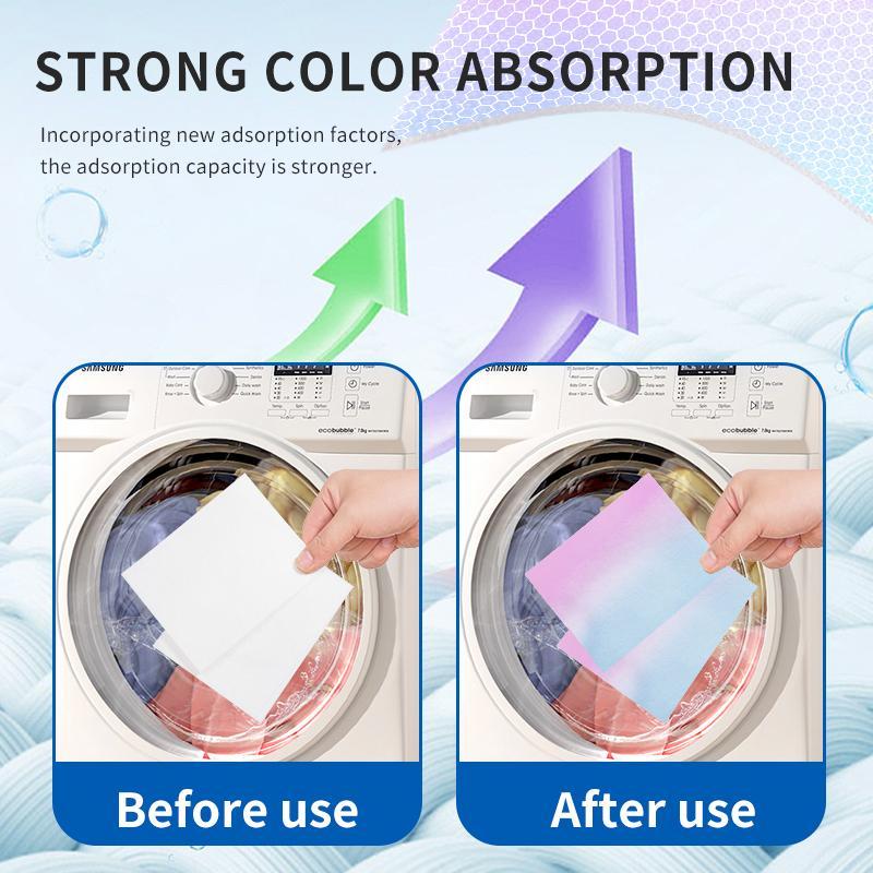 Laundry Color Catcher Sheets, 50 Count – Enable Mixed Washing & Prevent Staining