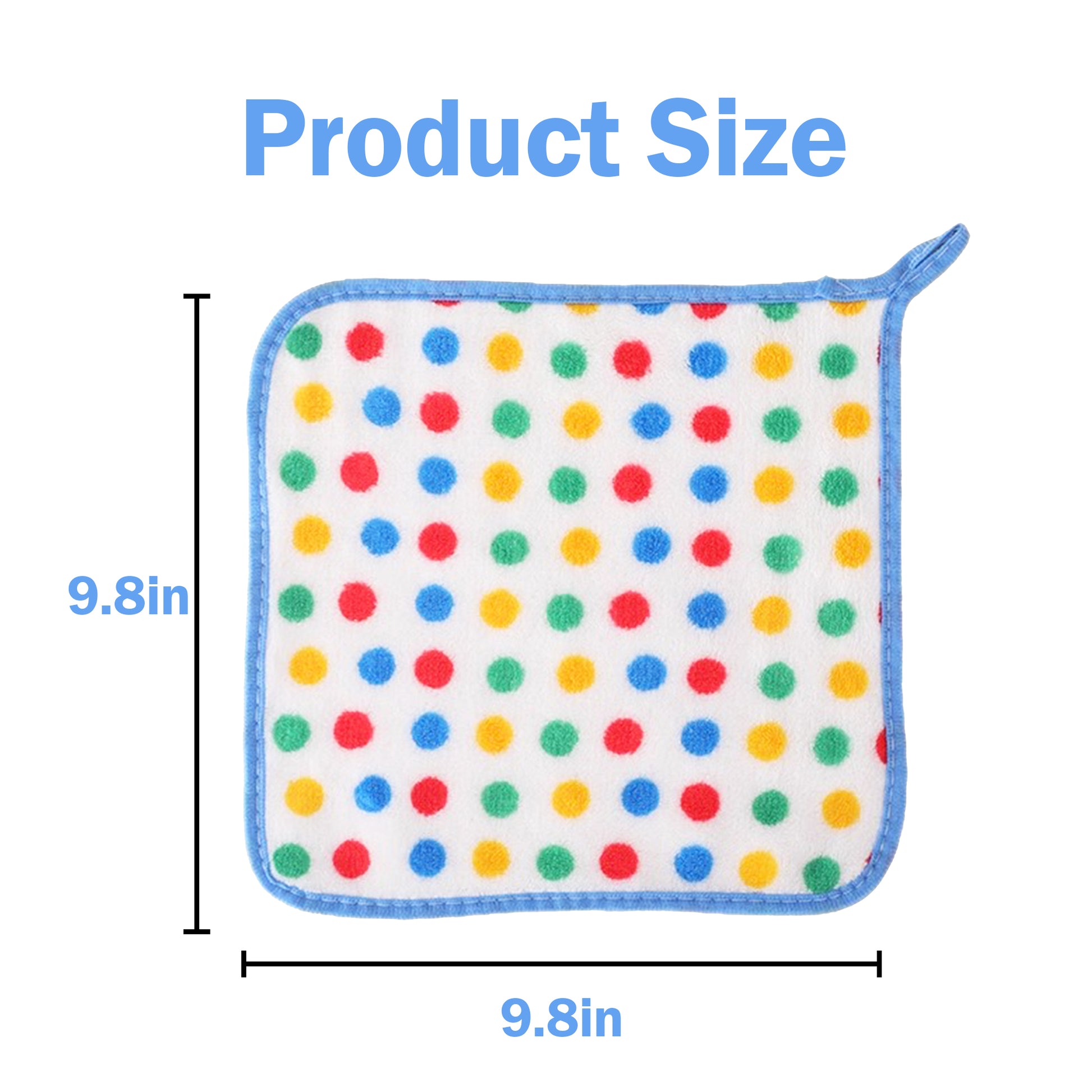 10 Counts Thick Absorbent Kitchen Towels , Colorful Dot Design , Coral Fleece Material , High Absorption Capacity,Sanitary Kitchen Use