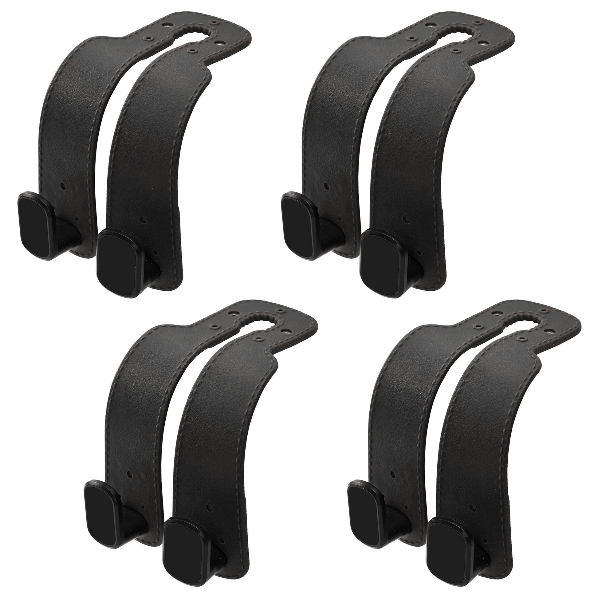4 Counts Car Seat Headrest Hook, Upgrade Car Seat Back Double Hooks for Clothes Umbrellas Water Bottles, Fits Most Cars SUVs Trucks