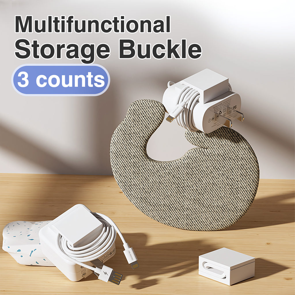 3 Counts Cable Clips Cord Organizer Holder for Desk, Universal Charger Cable Management Kit with Adhesive Hook,Prevents Tangled Wires on Smooth Surfaces