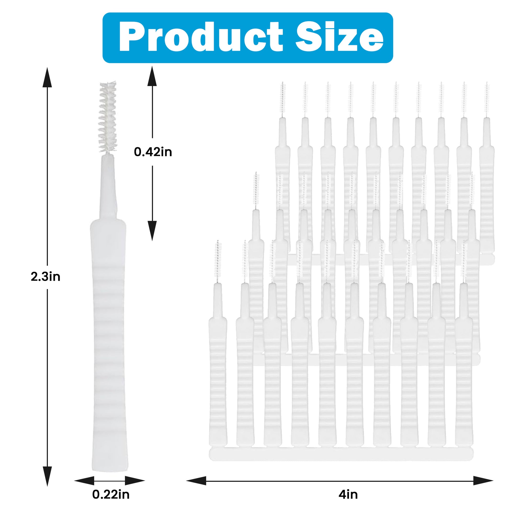 30 Counts Shower Head Cleaning Brush, Shower Head Cleaner Picks, Gap Hole Anti-Clogging Shower Head Cleaning Brush Mini Cleaner Picks for Small Hole