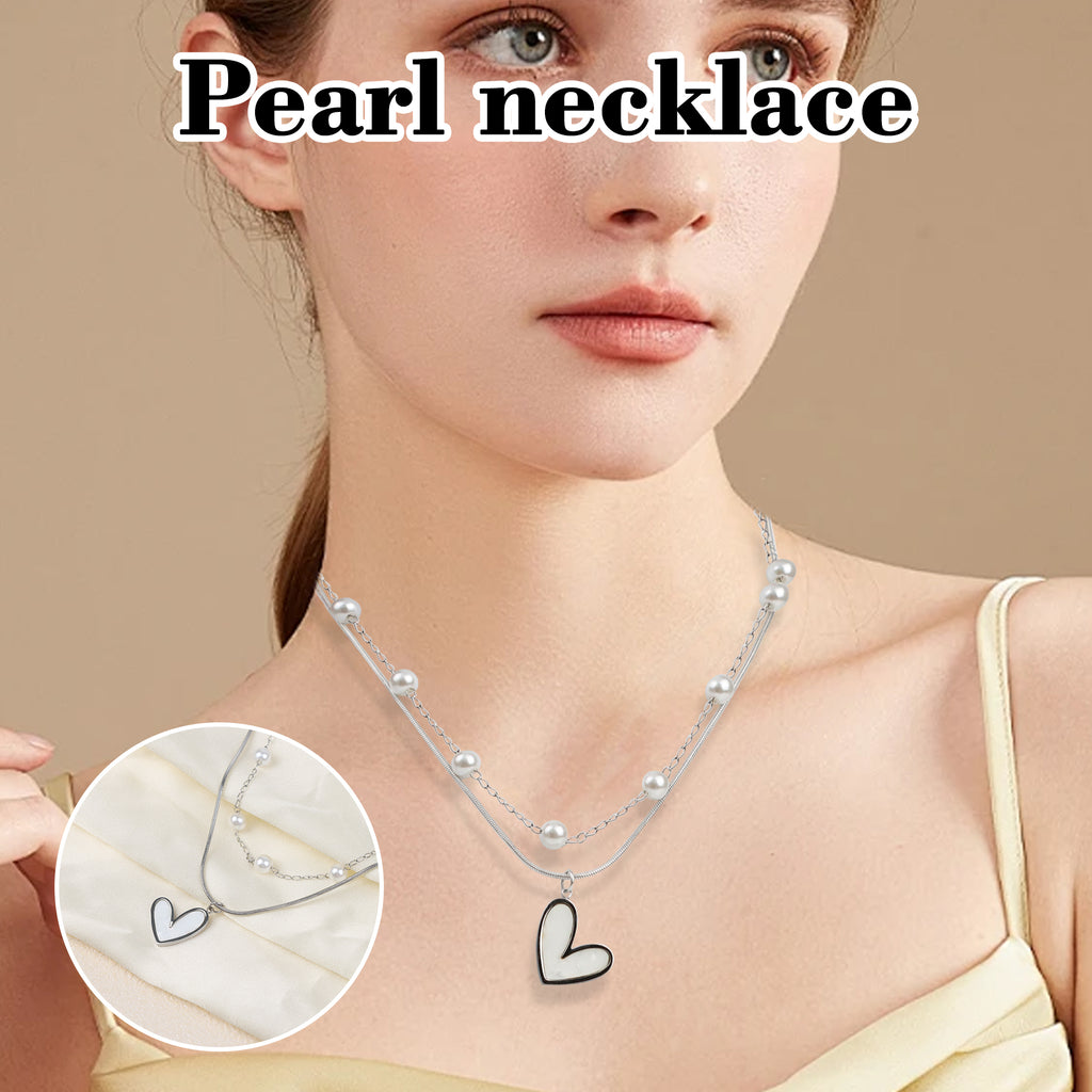 1 Count Silver-Toned Beaded Chain Necklace Pendant, Delicate Beaded Chain with Special Accents - For Casual and Formal Occasions