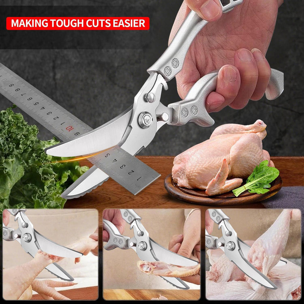 1 Count Kitchen Scissors Chicken Bone Kitchen Shears,Duck Fish Cutter Stainless Steel Fish Scissors Scale Clean Cook Scissors Knife