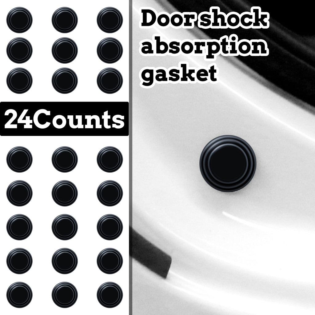 24 Counts Car Door Shock Absorbing Gasket,Water-Resistant Adhesive, Strong and Durable, Protects Car Paint