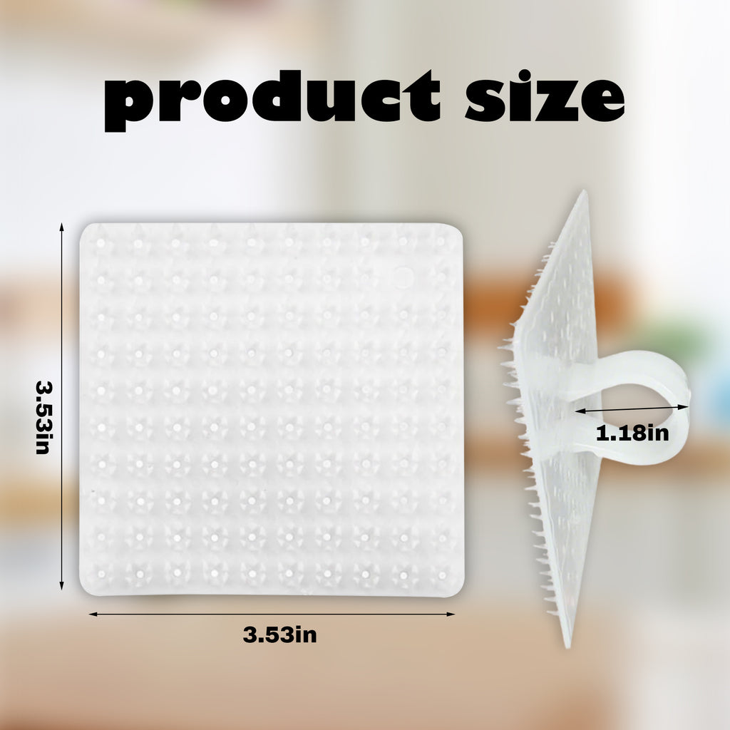 4 Counts Vegetable Scrubber, Gently Cleans Fruits and Vegetables, No-Slip Finger Grip Design,white