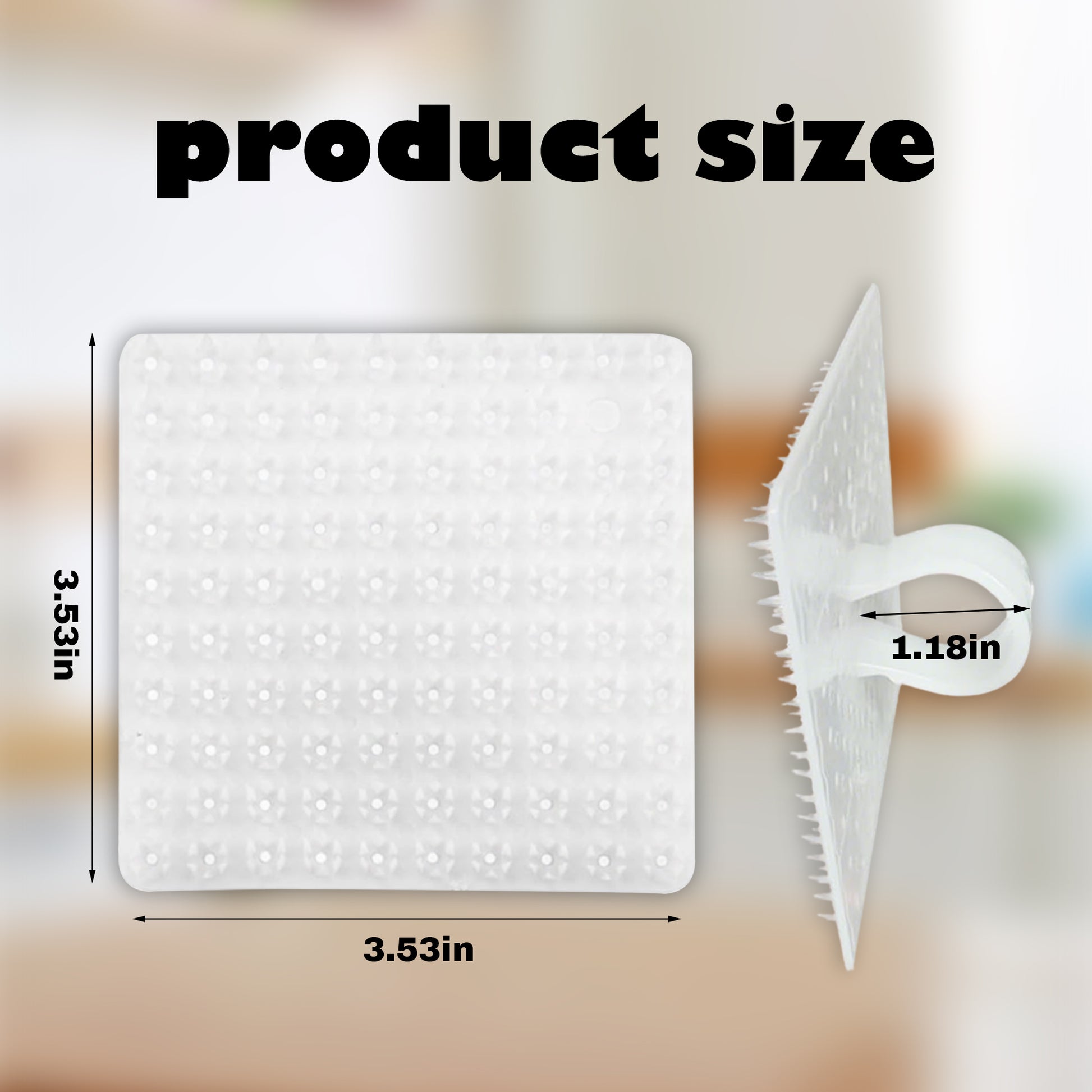 4 Counts Vegetable Scrubber, Gently Cleans Fruits and Vegetables, No-Slip Finger Grip Design,white