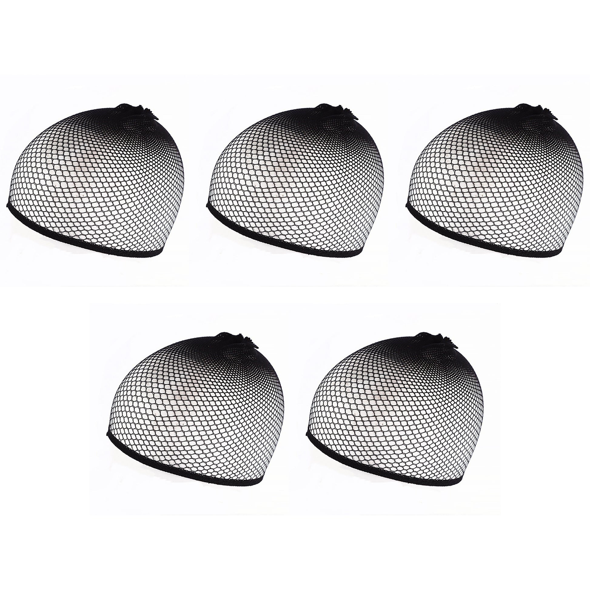 5 Counts Universal Hairnets & Styling Tools: Breathable Mesh Caps for Men & Women