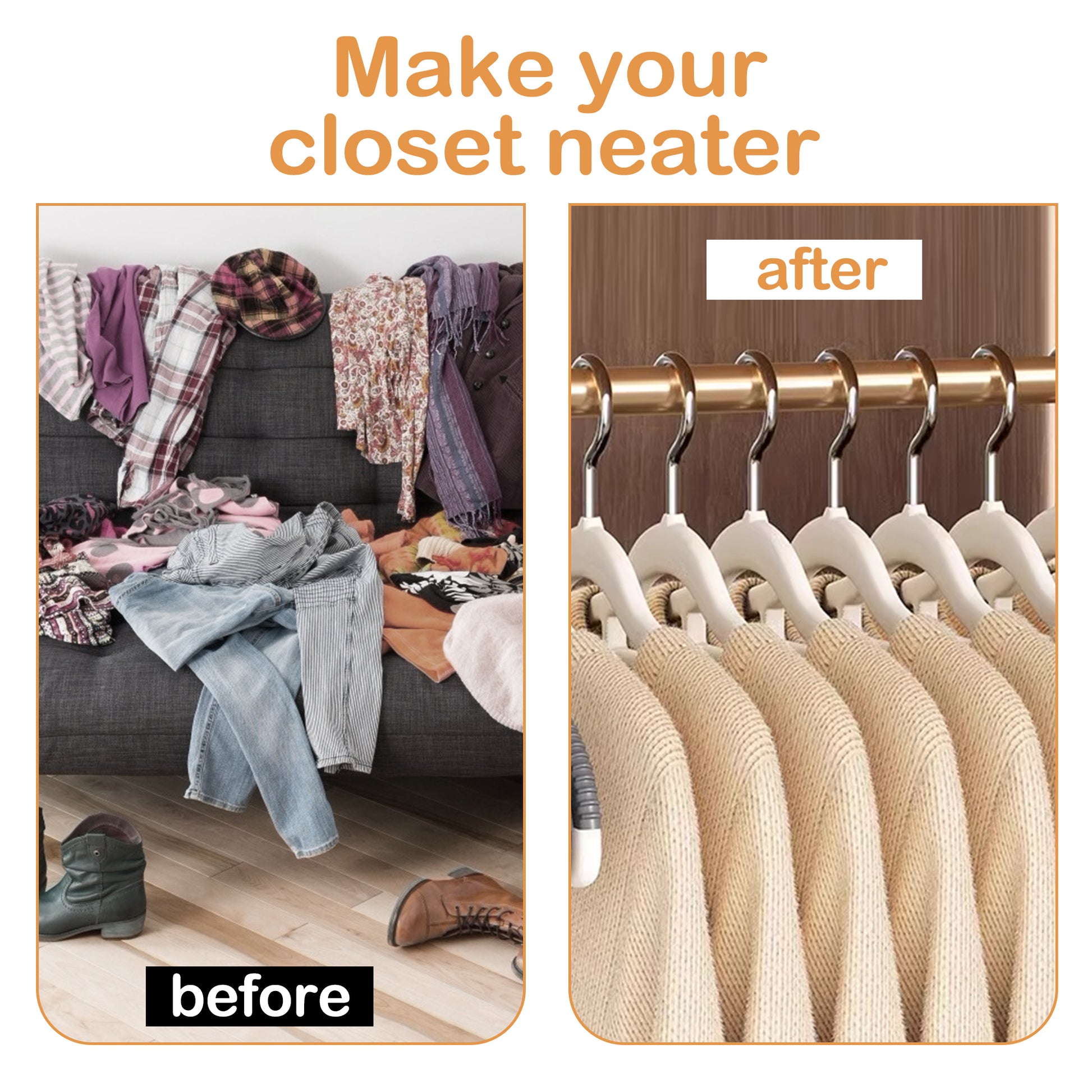 20 Counts Quality Plastic Hangers, anti-slip strips for shirts, pants & accessories