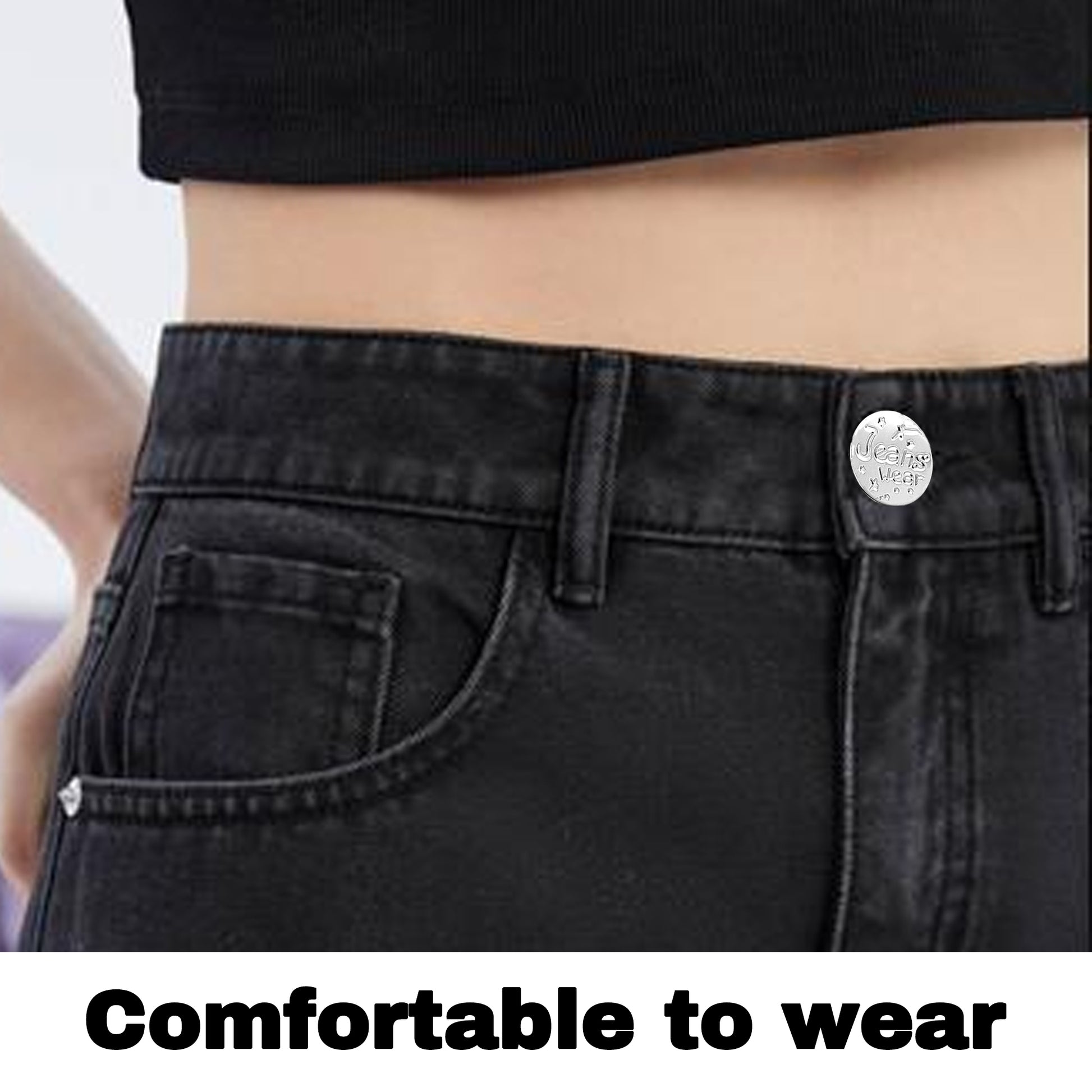 20 Counts Jeans Buttons Replacement ,Metal Adjustable Buttons , Pants & Skirts Application，Random Style