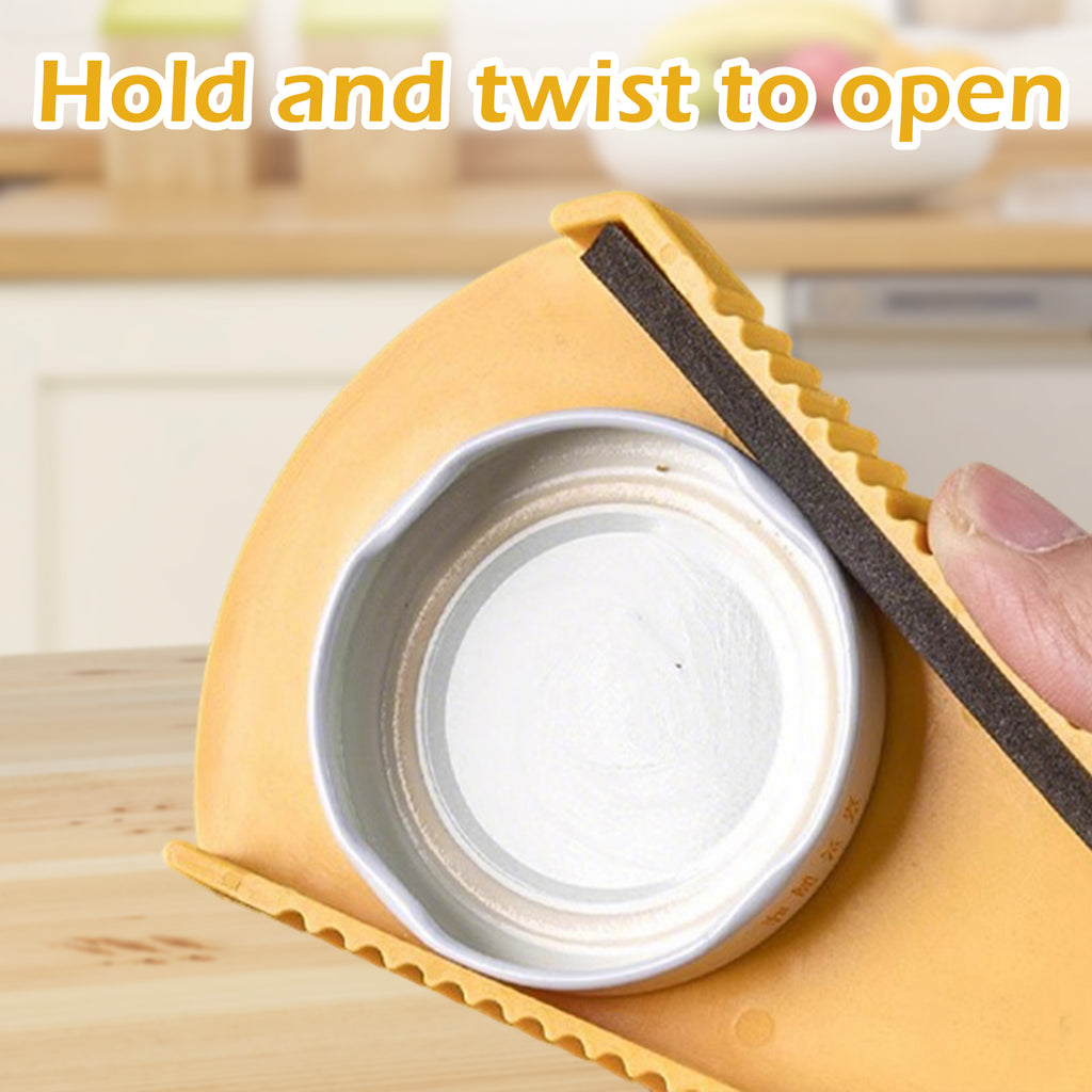 2 Counts Jar and Bottle Opener, Yellow Multifunctional Can Lid Pad for Weak Hands