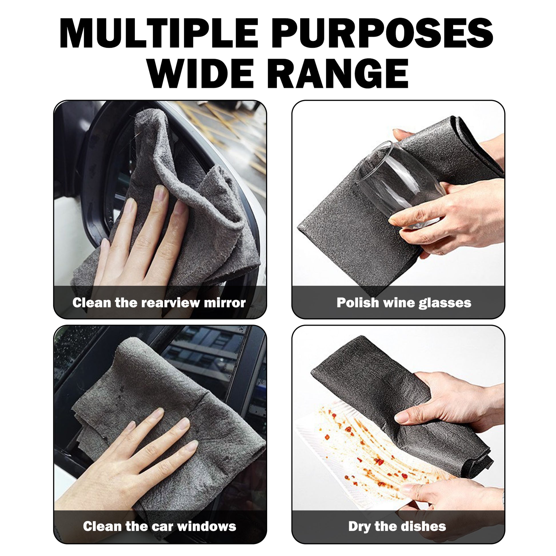 10 Counts Magic Cleaning Cloth, strong water absorption and streak-free cleaning on windows and glass