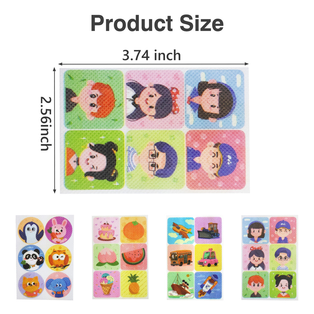 180 Counts Animal insect repellent sticker, cute animal design, sticks to clothes, backpacks, chairs, preserves effectiveness when sealed